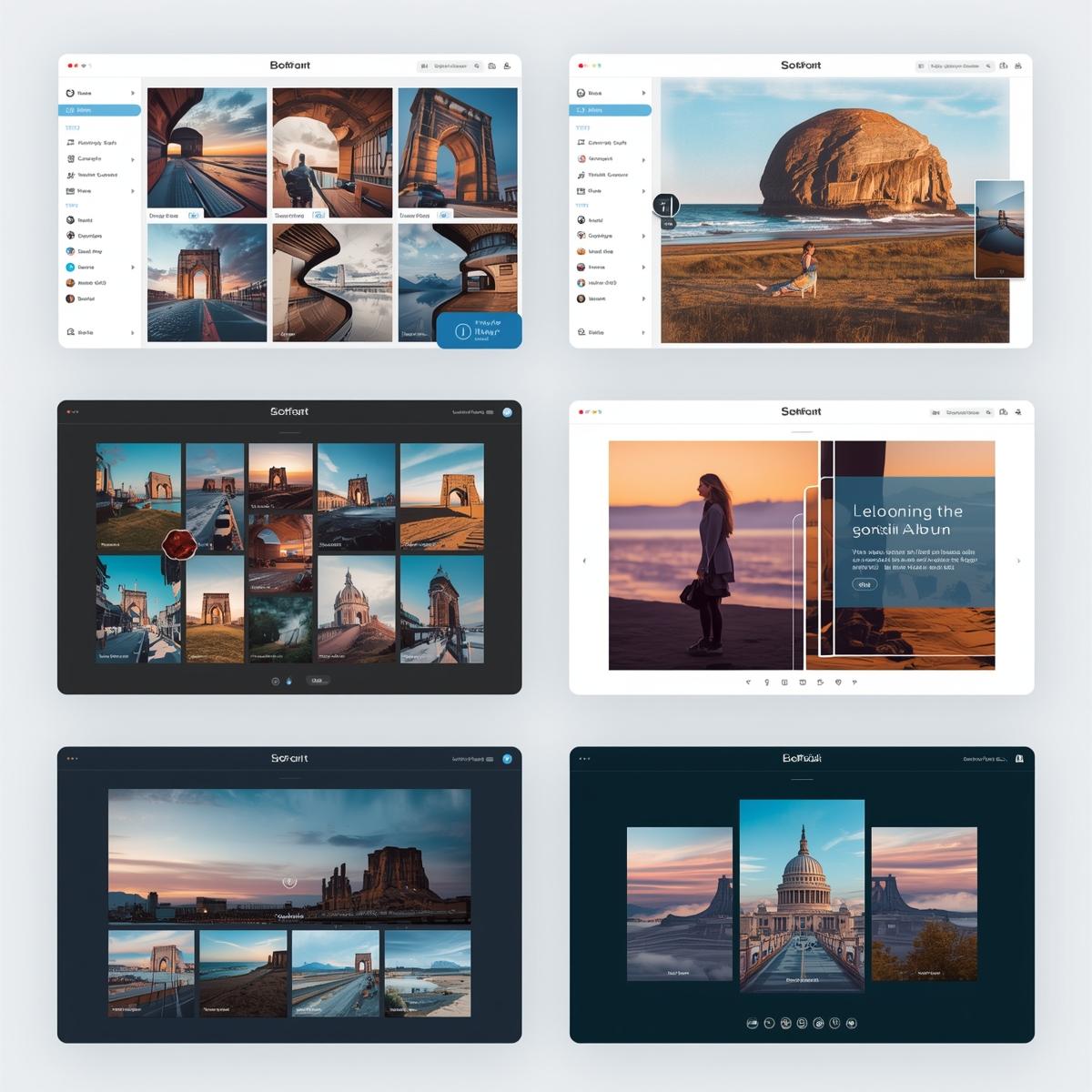 Wedding photo collection with elegant frames